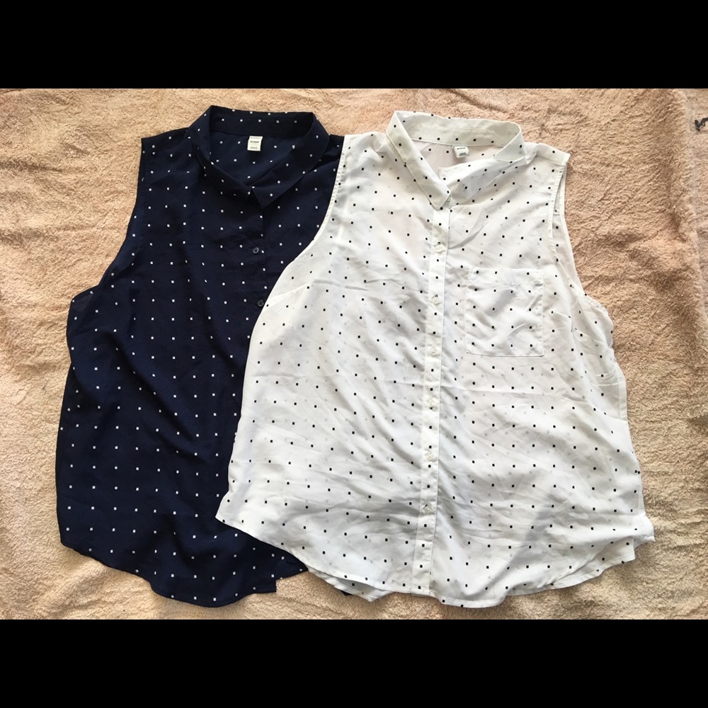 Button down sleeveless blouse